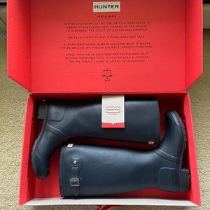 HUNTER Original Tall Rain Boots (Navy)